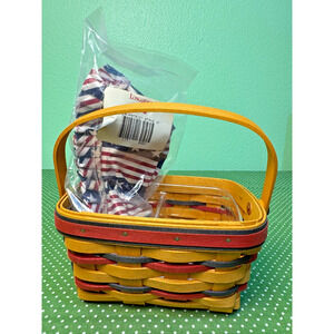 Longaberger 1997 All-American Patriot Basket Liner Divided Protector Flag USA